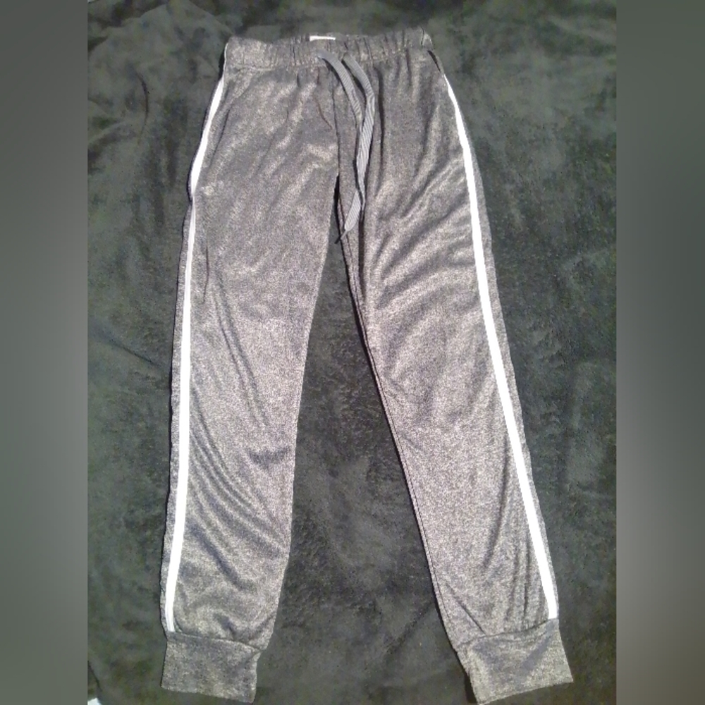 Lit 26 Charcoal Grey White Lines Joggers WITH POCKETS Size M